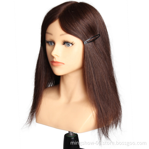 beautiful cosmetology mannequin head 100 human hair ,human hair manikin head training